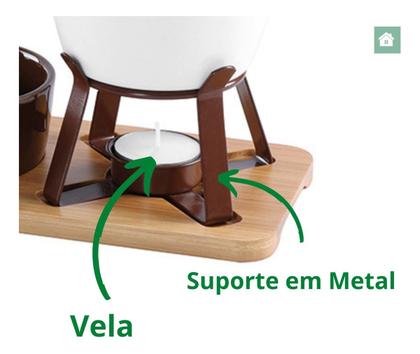 Imagem de Conjunto Fondue Lier Com Bambu Hauskraft 8 Peças