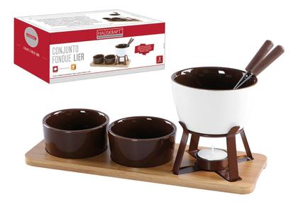 Imagem de Conjunto Fondue Lier Com Bambu Hauskraft 8 Peças
