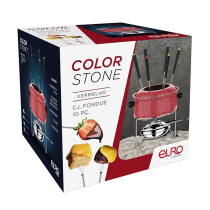 Imagem de Conjunto Fondue Médio Color Stone 10 Peças HH7814 Euro Home