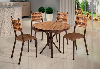 Imagem de Conjunto França 04 Cadeiras com Base Sergipe BM Tubulares