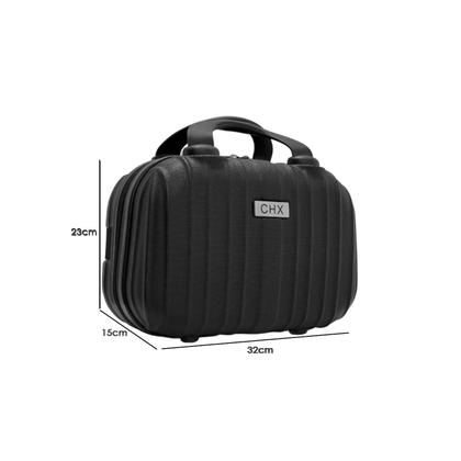 Imagem de Conjunto Frasqueira Viagem Rígida Necessaire Organizador Mão Bagagem Leve Resistente Abs