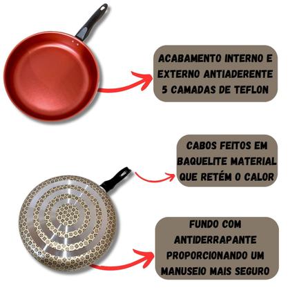 Imagem de Conjunto Frigideira Funda Rotoprint C Tampa 3 Peças 18 20 22