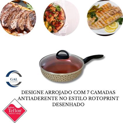 Imagem de Conjunto Frigideira Funda Rotoprint C Tampa 3 Peças 18 20 22