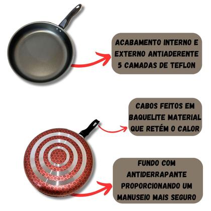 Imagem de Conjunto Frigideira Funda Rotoprint C Tampa 3 Peças 18 20 22