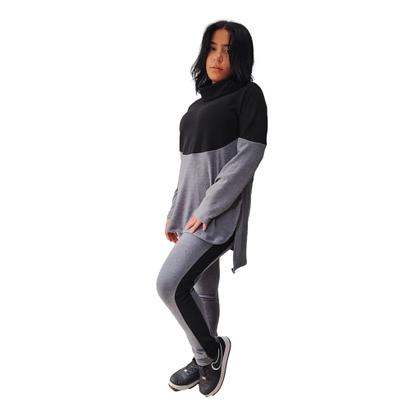 Imagem de Conjunto Frio Blusa Calça Com Gola Feminino Elegante Agasalho Lanzinho Inverno Confortavel 3102