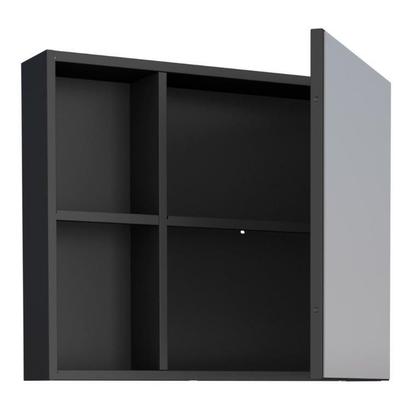 Imagem de Conjunto Gabinete AME Para Banheiro Com Toucador e Espelheira Com Prateleiras Para Objetos Lavatório Com Bordas Sobrepostas Puxadores em Alumínio em A