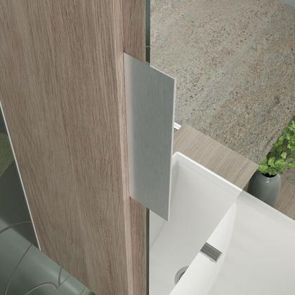 Imagem de Conjunto Gabinete Banheiro RUBI 60cm - Gabinete + Cuba + Espelheira - Madeirado/Cinza