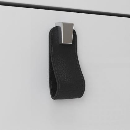 Imagem de Conjunto Gabinete para Banheiro com Cuba Sobrepor, Tampo de Vidro e Espelheira Toro 80cm