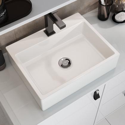 Imagem de Conjunto Gabinete para Banheiro com Cuba Sobrepor, Tampo de Vidro e Espelheira Toro 80cm