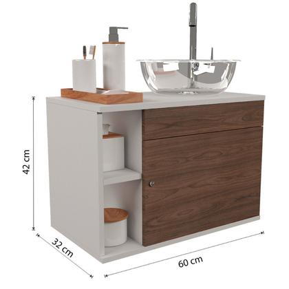 Imagem de Conjunto Gabinete para Banheiro Completo com Cuba Itália