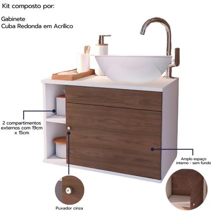 Imagem de Conjunto Gabinete para Banheiro Completo com Cuba Itália