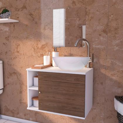 Imagem de Conjunto Gabinete para Banheiro Completo com Cuba Itália