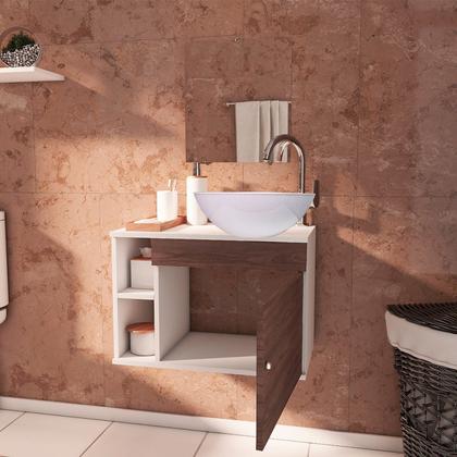 Imagem de Conjunto Gabinete para Banheiro Completo com Cuba Itália