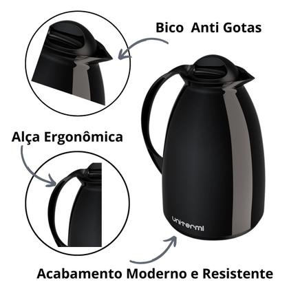 Imagem de Conjunto Garrafa Térmica 650ml com Açucareiro Colher e Suporte Filtro Café