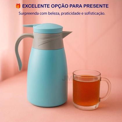 Conjunto Garrafa Térmica Café 4 Canecas Copos Vidros 220ml 1L - jdmazine Imagem de Conjunto Garrafa Térmica Café 4 Canecas Copos Vidros 220ml 1L