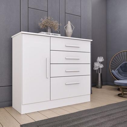 Imagem de Conjunto Guarda Roupa Casal Com Puxador Mdf Portugal, Cama Casal Monaco E Cômoda Chicago