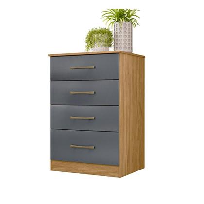 Imagem de Conjunto Guarda Roupa Com Espelho e Cômoda Gokyo Freijó Cinza