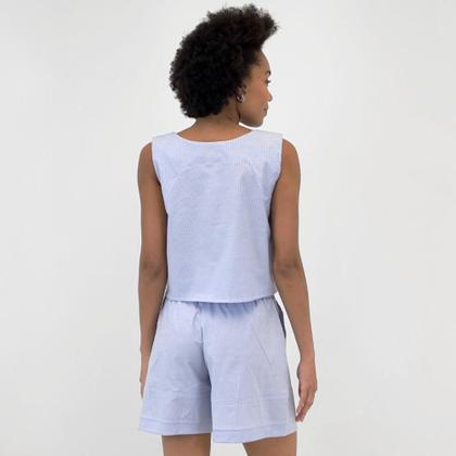 Imagem de Conjunto Haro Conceito Listrado Blusa Regata com Shorts Feminino