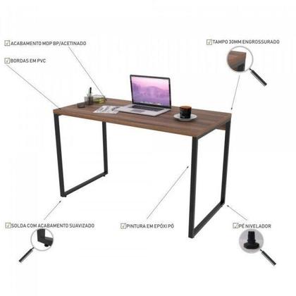 Imagem de Conjunto Home Office 2 Peças com 1 Escrivaninha e 1 Gaveteiro 4 Gavetas Kuadra