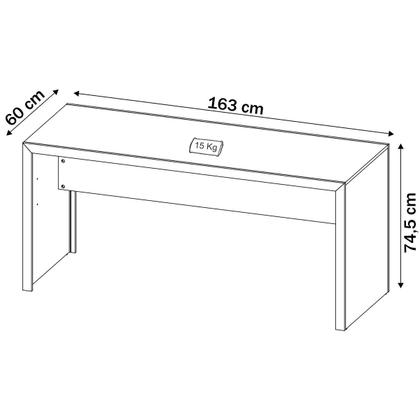 Imagem de Conjunto Home Office 2 Peças com 1 Mesa e 1 Estante Preto -  Pnr Móveis