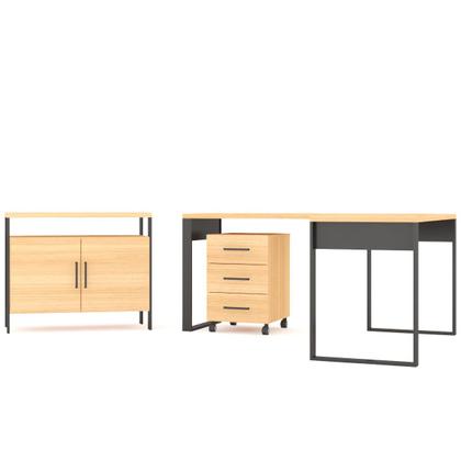 Imagem de Conjunto Home Office 3 Peças 100% Mdf Pratice - Pradel