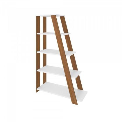 Imagem de Conjunto Home Office com Escrivaninha em L com 8 Nichos e Estante Escada Organizadora