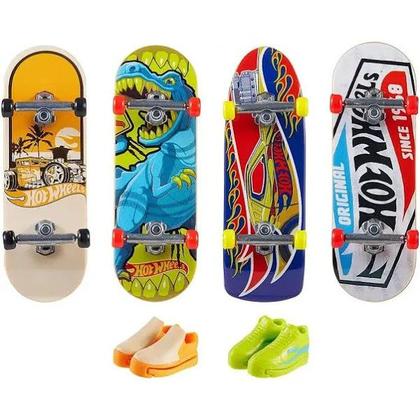 Hot Wheels スニーカー 2足セット Conjunto HOT Wheels 4 Skate de Dedo com 2 Tenis Mattel HGT84