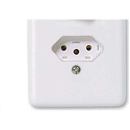 Imagem de Conjunto Ilumi 4X2 Branco Com Placa(1Simples+Tomada 10A) 20200