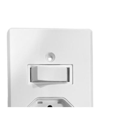 Imagem de Conjunto Ilumi Pratika Branco Com Placa 1 Simples + Tomada 2P+T. 10A. - 19200