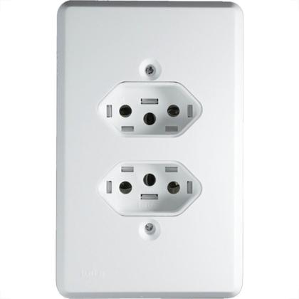 Imagem de Conjunto Ilumi Pratika Com Placa 2 Tomadas 2P+T. 20A. - 19121