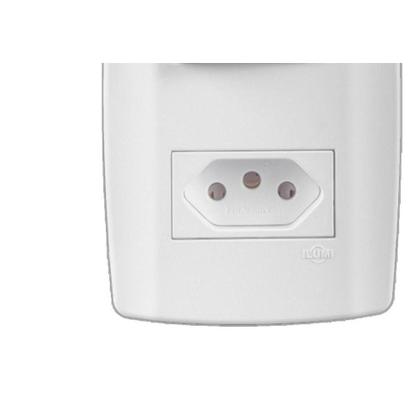 Imagem de Conjunto Ilumi Slim Branco Com Placa 1 Simples + Tomada 2P+T. 10A. - 80200