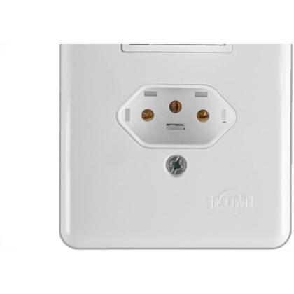 Imagem de Conjunto Ilumi Stylus Branco Com Placa 1 Paralelo + Tomada 2P+T. 20A. 20281