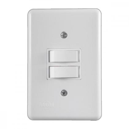 Imagem de Conjunto Ilumi Stylus Branco Com Placa 1 Simples + 1 Paralelo 2023