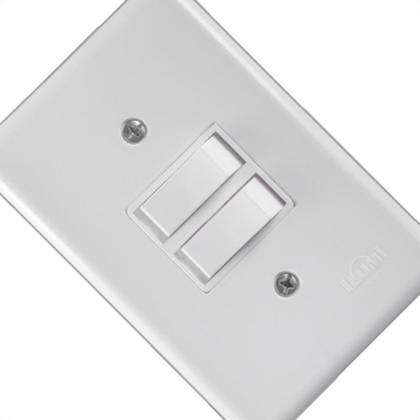 Imagem de Conjunto Ilumi Stylus Branco Com Placa 1 Simples + 1 Paralelo 2023