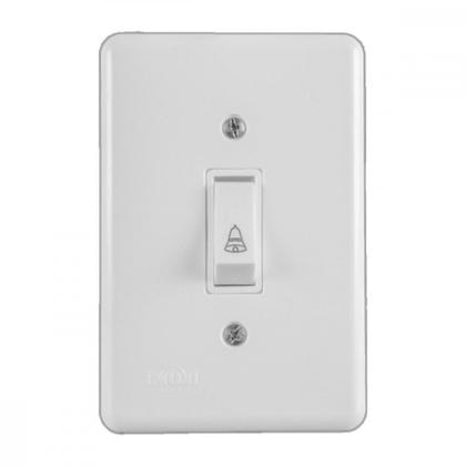 Imagem de Conjunto Ilumi Stylus Branco Com Placa 1 Tecla Campainha - 2013
