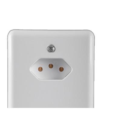 Imagem de Conjunto Ilumi Stylus Branco Com Placa 2 Tomadas 2P+T. 10A. - 201200 Monobloco