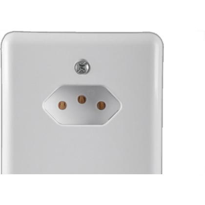 Imagem de Conjunto Ilumi Stylus Branco Com Placa 2 Tomadas 2P+T. 20A. - 201210 Monobloco