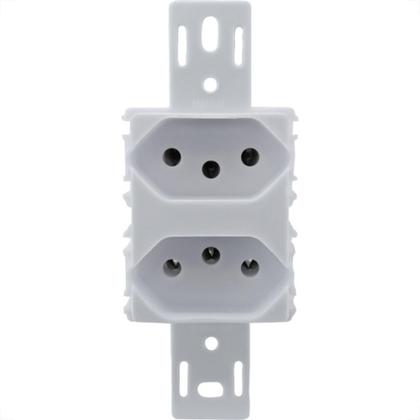 Imagem de Conjunto Ilumi Stylus Branco Sem Placa 2 Tomadas 2P+T. 10A. - 20120/0