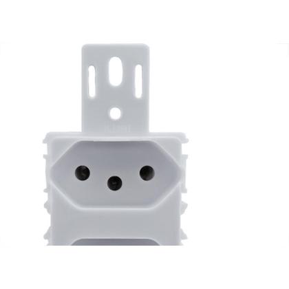 Imagem de Conjunto Ilumi Stylus Branco Sem Placa 2 Tomadas 2P+T. 10A. - 20120/0