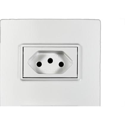 Imagem de Conjunto Ilumi Vivaz Branco Com Placa 1 Simples + Tomada 10A. - 78200