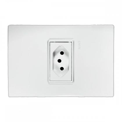 Imagem de Conjunto Ilumi Vivaz Branco Com Placa 1 Tomada 10A. - 78140