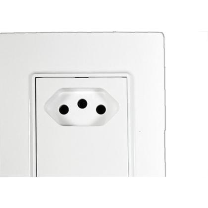Imagem de Conjunto Ilumi Vivaz Branco Com Placa 2 Tomadas 10A. - 78120 Monobloco