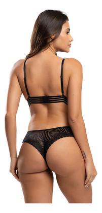 Imagem de Conjunto IMI Lingerie Sutiã Sem Bojo Calcinha Asa Delta Renda Vic