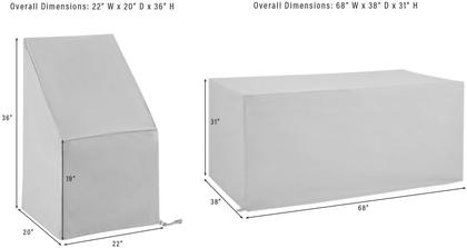 Imagem de Conjunto impermeável de 5 peças para capas de móveis de pátio Crosley Furniture