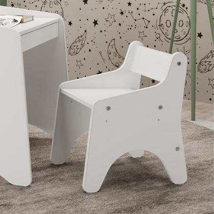 Imagem de Conjunto Infantil 3 Peças 1 Mesa 2 Cadeiras com Regulagem Movelbras Branco