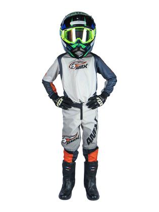 Imagem de Conjunto Infantil Amx Classic Silver Camisa Calça Trilha Motocross