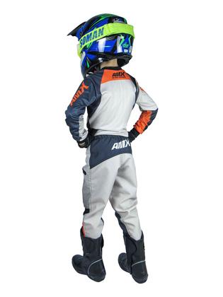 Imagem de Conjunto Infantil Amx Classic Silver Camisa Calça Trilha Motocross