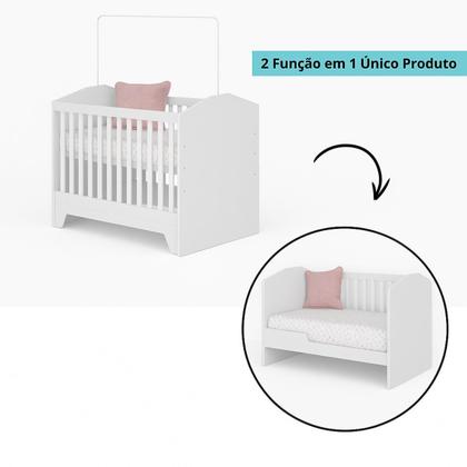 Imagem de Conjunto Infantil Berço Com Colchão E Cômoda MDF Inclusa Para Quarto Bebê