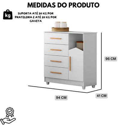 Imagem de Conjunto Infantil Berço Com Colchão E Cômoda MDF Inclusa Para Quarto Bebê