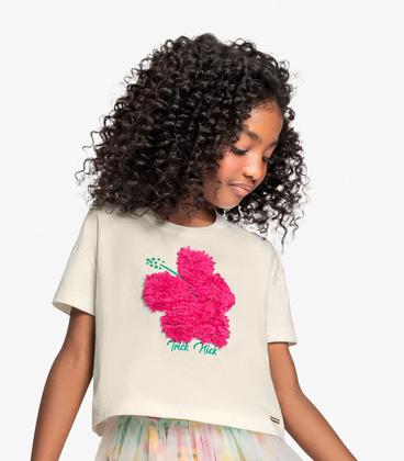 Imagem de Conjunto Infantil Blusa Com Saia Trick Nick Bege